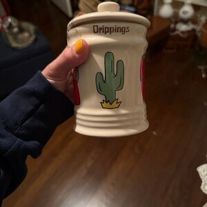 Cream Ceramic Dog Treat Jar